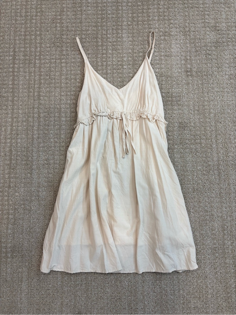 Paper Crane Cream Spaghetti-Strap Empire-Waist Slip